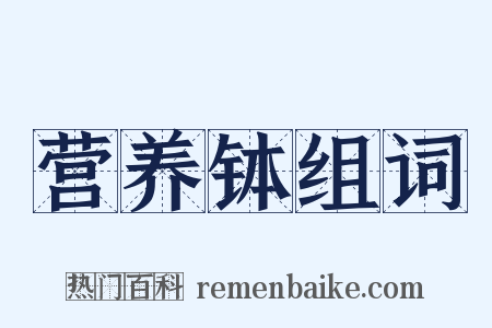 营养钵组词是什么意思的图片